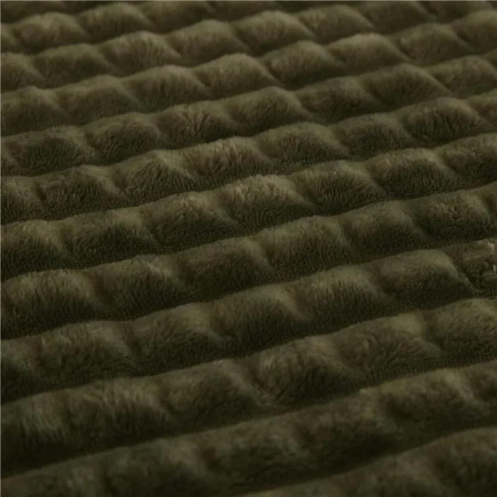 NEW West Elm Boho Dark Green Sherpa Ultra Soft Throw Blanket Bedding - 60